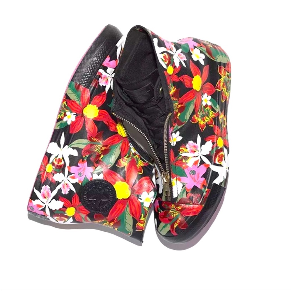 Converse x Patbo Shroud Floral Black Leather High Tops Sz 6
